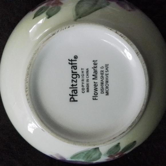 Pfaltzgraff Flower Market Soup Cereal Bowl Watercolor Multifloral Bowl - Picture 4 of 5
